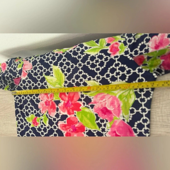 IBKUL Floral Chain Link Print Long Sheer Mesh Bell Sleeve Dress Size Medium - Picture 6 of 9